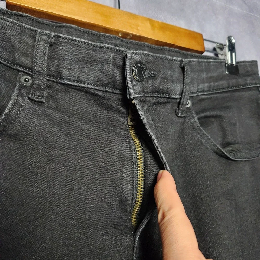 Lucky Brand 410 Athletic Straight Black Denim Jeans Men's‎ 34x30 Stretch
